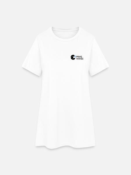 Welle – Wellen erzeugen - Frauen T-Shirt-Kleid - Weiß