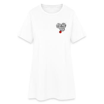 Petanque Kugeln - Frauen T-Shirt-Kleid - Weiß - Vorne