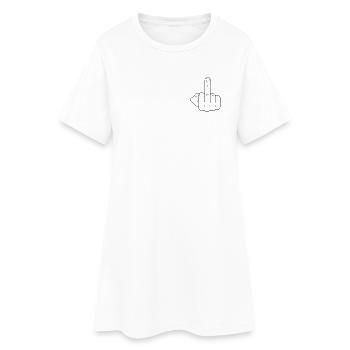 Middle Finger by ReenBerlin - Women’s T-Shirt Dress - white - Front