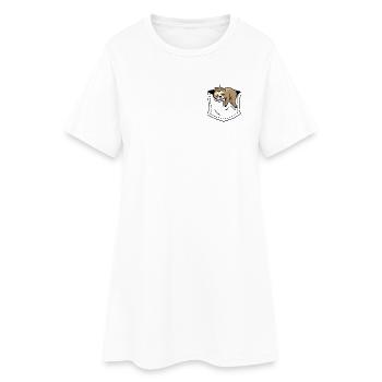 Paresseux dans la poche de poitrine drôle d’animaux icône de bande dessinée - Robe T-shirt Femme - blanc - Devant