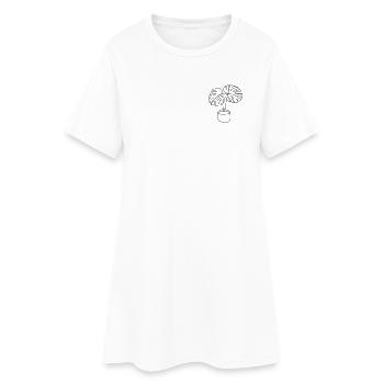 Monstera - Robe T-shirt Femme - blanc - Devant