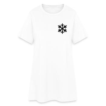 Schneeflocke im Winterdesign - Frauen T-Shirt-Kleid - Weiß - Vorne