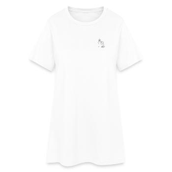 Dog Lover Gift |  Fine Line Dog Illustration - Women’s T-Shirt Dress - white - Front