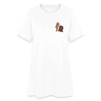 Quel dommage chocolat ! - Robe T-shirt Femme - blanc - Devant