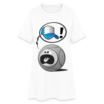 Casquette pétanque v2 - Robe T-shirt Femme - blanc - Devant