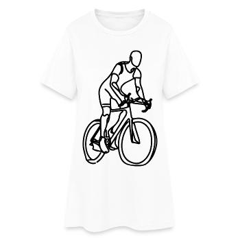 Croquis de cyclisme - Robe T-shirt Femme - blanc - Devant