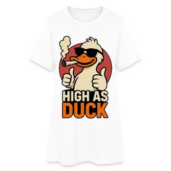 High as Duck - THC Ente - Robe T-shirt Femme - blanc - Devant