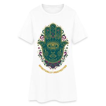 Spirituality Spiritually Protected Sacred Geometry - Women’s T-Shirt Dress - white - Front
