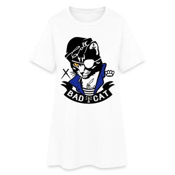 Bad Cat - SailorCat - Women’s T-Shirt Dress - white - Front