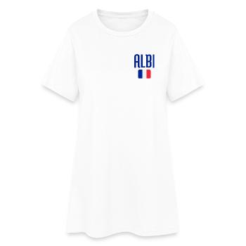Albi France Flag Emblem - Women’s T-Shirt Dress - white - Front