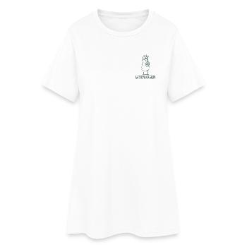 Gartenschäfin Schaf mit Pflanze Gärtnerin - Frauen T-Shirt-Kleid - Weiß - Vorne