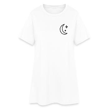 Mondträumer - Frauen T-Shirt-Kleid - Weiß - Vorne