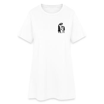 Figures abstraites s’embrassent créativement - Robe T-shirt Femme - blanc - Devant