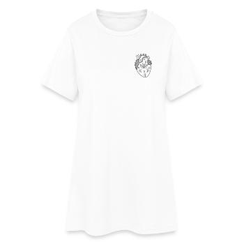 Forme de mon cœur - Noir - Robe T-shirt Femme - blanc - Devant