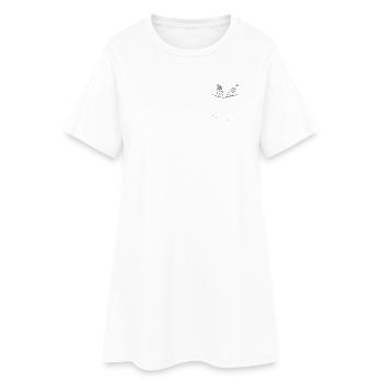 Poche de poitrine mécanique - Robe T-shirt Femme - blanc - Devant
