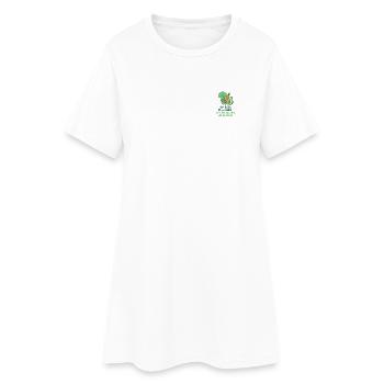 "Ich esse Pflanzen, um Pflanzen zu retten" - Frauen T-Shirt-Kleid - Weiß - Vorne