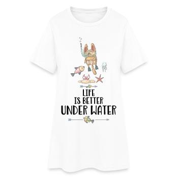 Diver - Women’s T-Shirt Dress - white - Front