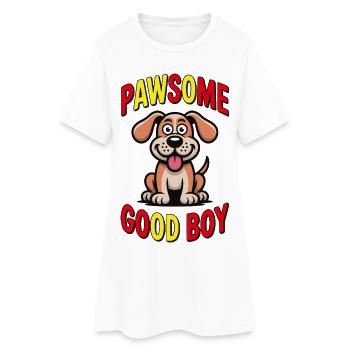 Pawsome_dog - Robe T-shirt Femme - blanc - Devant