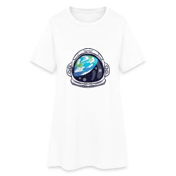 Espace de l’astronaute casque fun tout l’espace - Robe T-shirt Femme - blanc - Devant