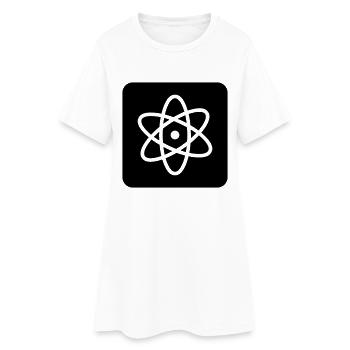 Achtung: Atomphysik - Frauen T-Shirt-Kleid - Weiß - Vorne