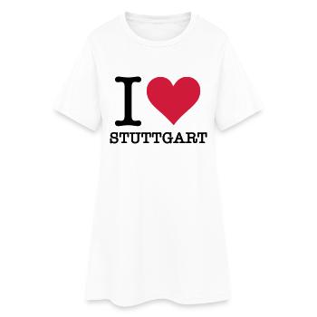 Je aime Stuttgart - Robe T-shirt Femme - blanc - Devant