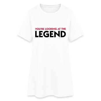 La légende est en face de vous! - Robe T-shirt Femme - blanc - Devant