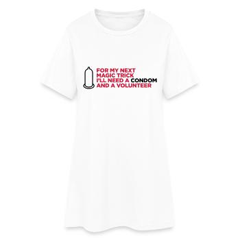 My dirty magic trick! - Women’s T-Shirt Dress - white - Front