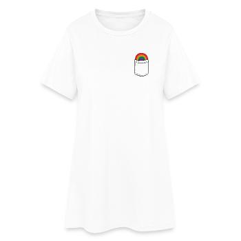 Arc-en-ciel de la fierté dans la poche - Poche poitrine - Robe T-shirt Femme - blanc - Devant