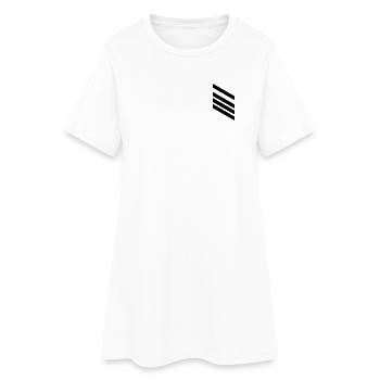 Stabsgefreiter Dienstgrad - Frauen T-Shirt-Kleid - Weiß - Vorne