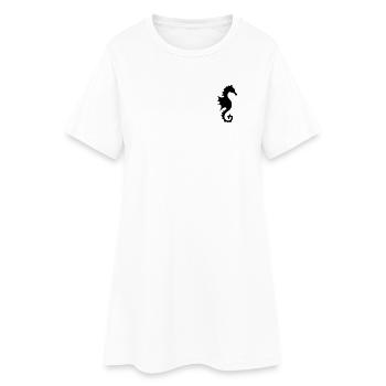 kleines Seepferdchen - Frauen T-Shirt-Kleid - Weiß - Vorne