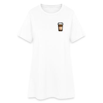 Kafee pour aller matin personne - Robe T-shirt Femme - blanc - Devant