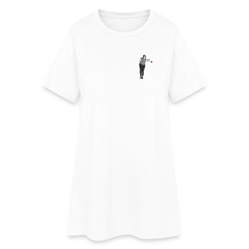Petanque Spielerin Linkshänderin - Frauen T-Shirt-Kleid - Weiß - Vorne