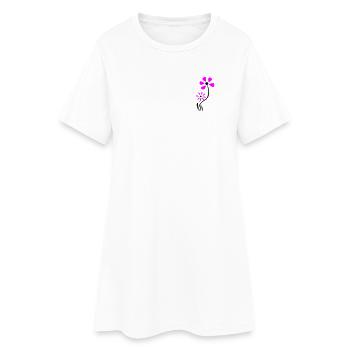 Fantaisie de fleur - Robe T-shirt Femme - blanc - Devant
