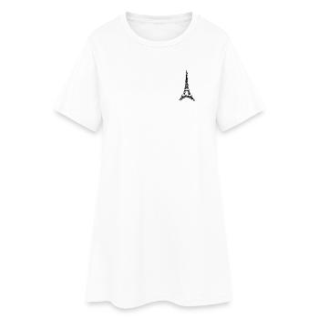 Tour Eiffel - Robe T-shirt Femme - blanc - Devant