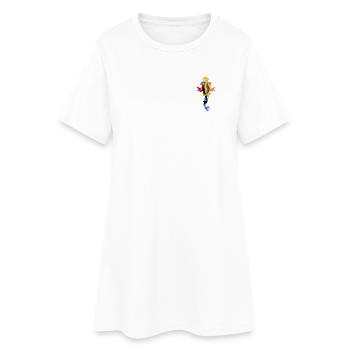 Serpent Arc en Couleurs Stylisé - Robe T-shirt Femme - blanc - Devant