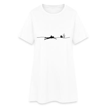 Freiwasserschwimmer - Frauen T-Shirt-Kleid - Weiß - Vorne