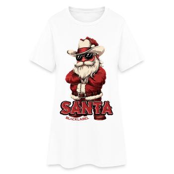 Badass-Santa-by-BlackLabel - Frauen T-Shirt-Kleid - Weiß - Vorne
