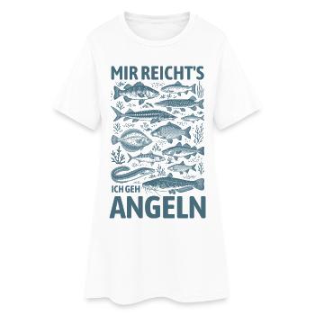 Mir reicht's ich geh angeln - Fisch Tattoo - Frauen T-Shirt-Kleid - Weiß - Vorne