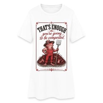 Urban Gardening, das reicht, du gehst jetzt - Frauen T-Shirt-Kleid - Weiß - Vorne