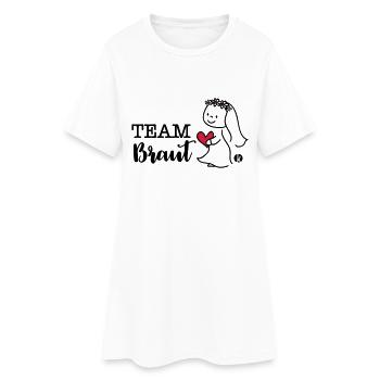 Braut mit Herz - Junggesellinnenabschied - - Robe T-shirt Femme - blanc - Devant