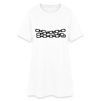 Chain - Women’s T-Shirt Dress - white - Front