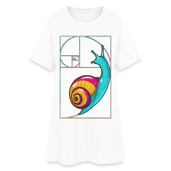 Escargot spiralé de Fibonacci - Robe T-shirt Femme - blanc - Devant