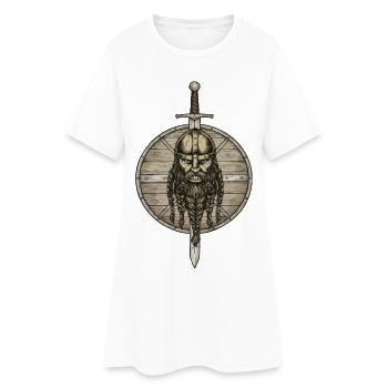 Légende viking viking marin Odin Raven Fighter - Robe T-shirt Femme - blanc - Devant