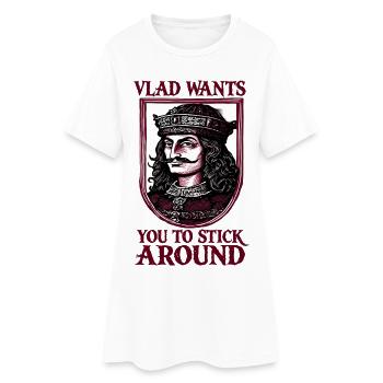 Le portrait de Vlad Dracula King - Robe T-shirt Femme - blanc - Devant