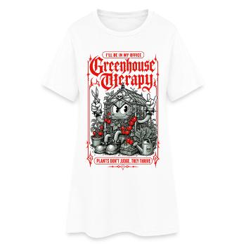 Les plantes de jardinage en serre, en serre, prospèrent - Robe T-shirt Femme - blanc - Devant