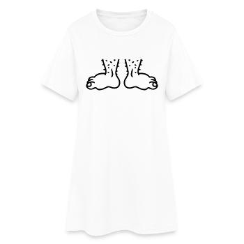 Pieds - Line - Robe T-shirt Femme - blanc - Devant
