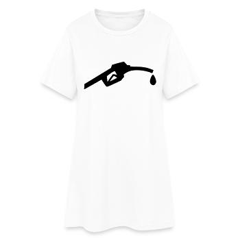 Benzin Zapfsäule - Robe T-shirt Femme - blanc - Devant