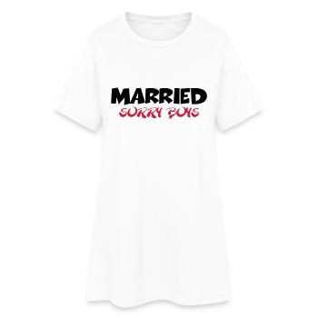 Married - sorry boys - Robe T-shirt Femme - blanc - Devant