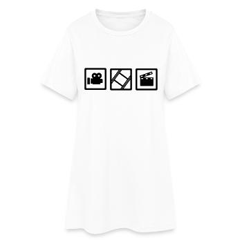 Film - Robe T-shirt Femme - blanc - Devant