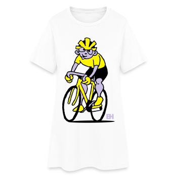 Cycliste - Cyclisme - Robe T-shirt Femme - blanc - Devant